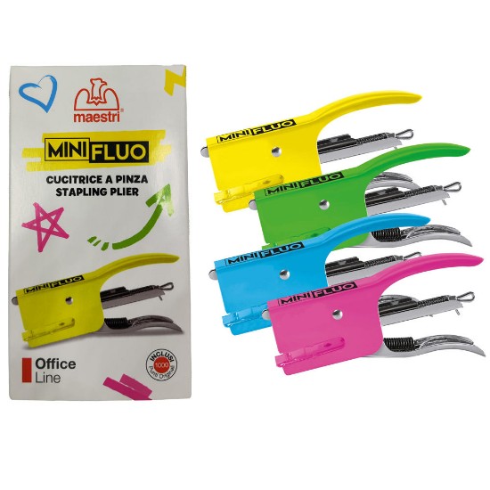 Εικόνα της Συρραπτικό Mini Fluo No.10 Neon +Νο10 δώρο