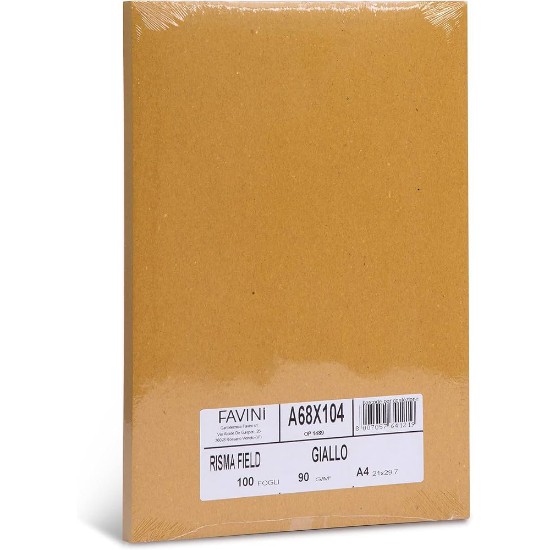 Εικόνα της 100 Φύλλα RISMAFIELD 90g/m2 Κίτρινο - 21x29,7 - A4