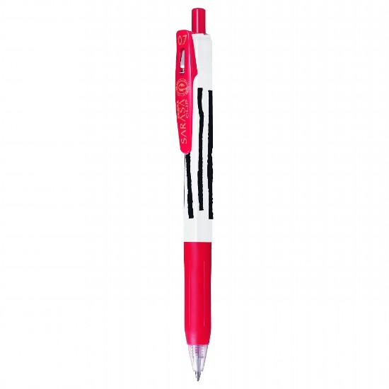 Picture of Sarasa Clip 0.7 Zebra Stripes Gel Pen - Red