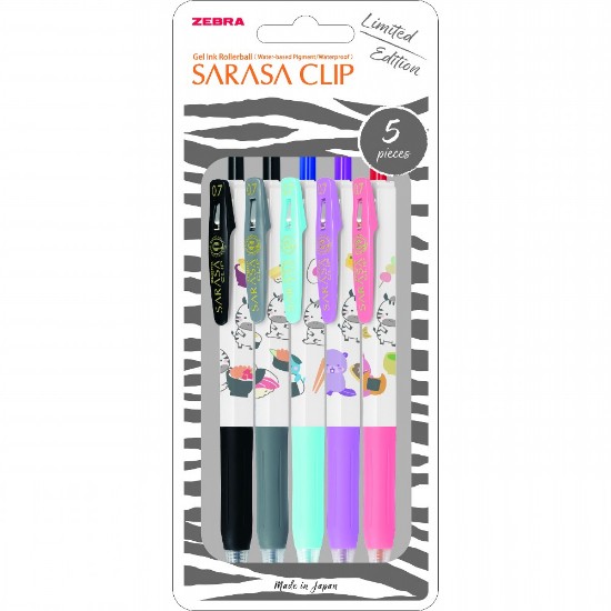Εικόνα της 5 Στυλό Gel Sarasa Clip Kawaii Animal 0,7 mix (JJB15-KA-5C)