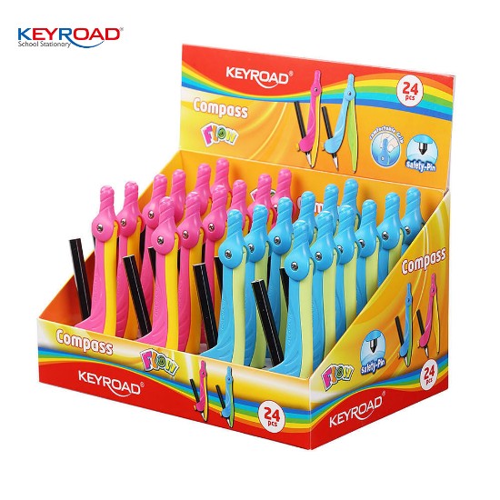 Εικόνα της 24 Διαβήτες Flow 2 χρωμ. πλαστικοί με μολύβι