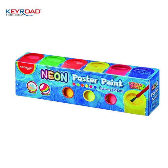 Εικόνα της Σετ Τέμπερες 6 χρωμ. Νeon με πινέλο