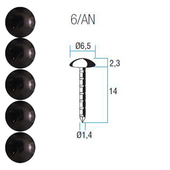 Εικόνα της Καπαράς 6άρης μαύρος σπειρωειδής