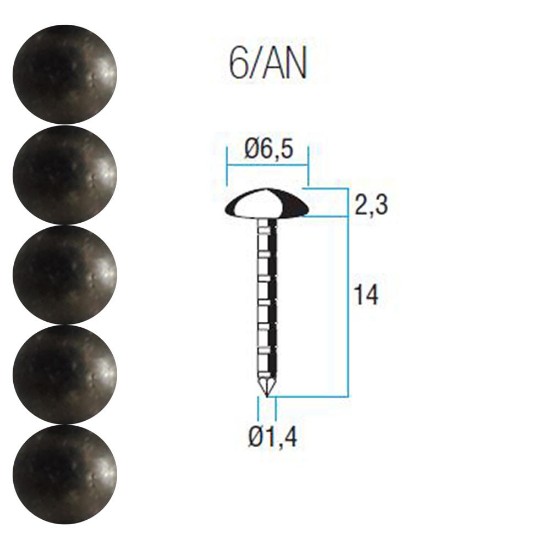 Εικόνα της Καπαράς 6άρης μεταλλικός μαύρος σπειρωειδής