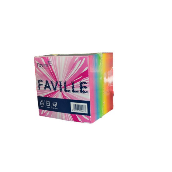 Εικόνα της Κύβος "FAVILLE" 750 φύλλων Πολύχρωμος - 9,5x9,5 - Q5