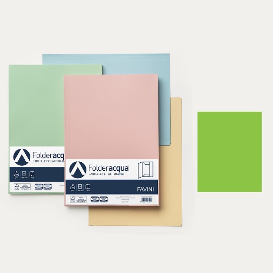 Εικόνα της 6 Φάκελοι με 3 Πτερύγια Πράσινοι 200g/m2 - 24,5x34,5 - BC