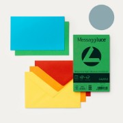Εικόνα της 10 Φάκελοι 90g/m2 + 10 Κάρτες 200g/m2 MESSAGGI Γαλάζιο 08 - 9x14 - C9