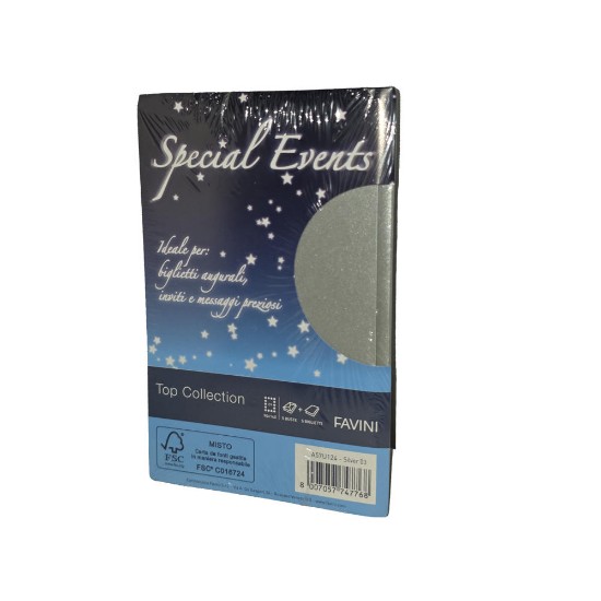 Εικόνα της Σειρά SE - 5 Φάκελοι 120g/m2 + 5 Κάρτες 250g/m2 Ασημοί 03 - 9x14 - C9