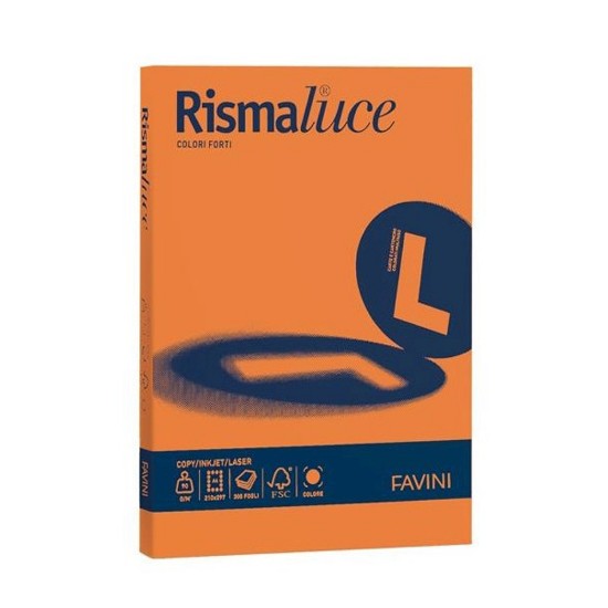 Εικόνα της 200 Φύλλα RISMALUCE 140g/m2 Πορτοκαλί 56 - 21x29,7 - A4