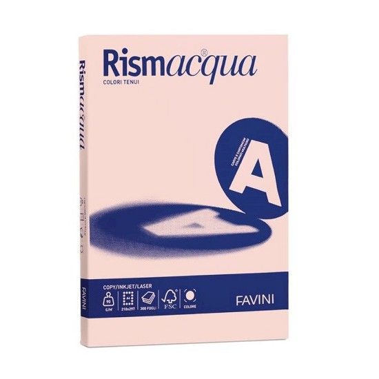 Εικόνα της 125 Φύλλα RISMACQUA 200g/m2 Ροζ 05 - 21x29,7 - A4