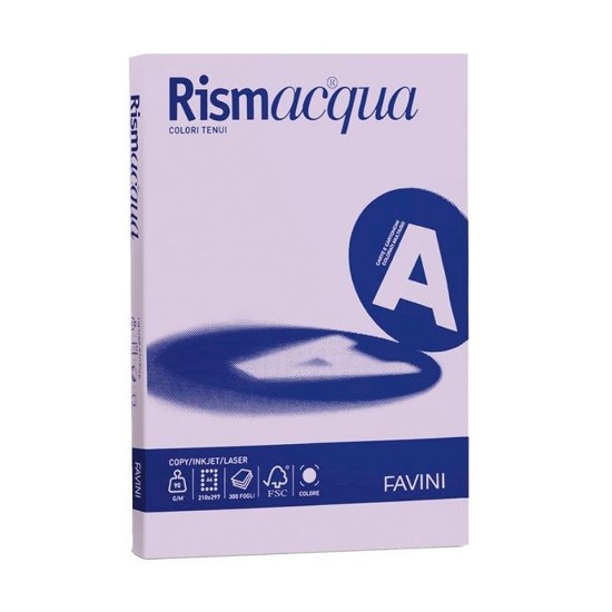 Εικόνα της 125 Φύλλα RISMACQUA 200g/m2 Λιλλά 06 - 21x29,7 - A4