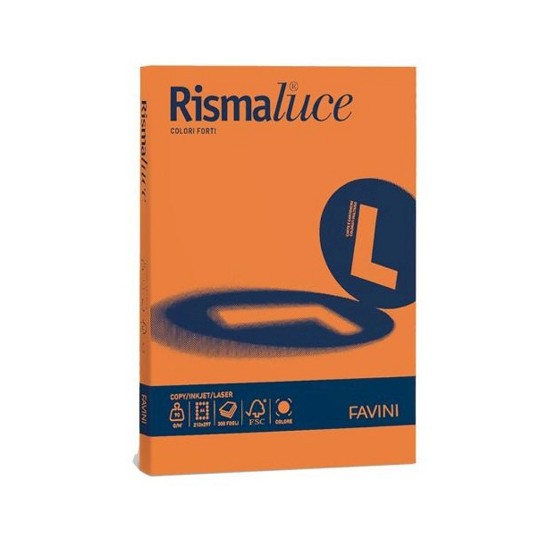 Εικόνα της 125 Φύλλα RISMALUCE 200g/m2 Πορτοκαλί 56 - 21x29,7 - A4
