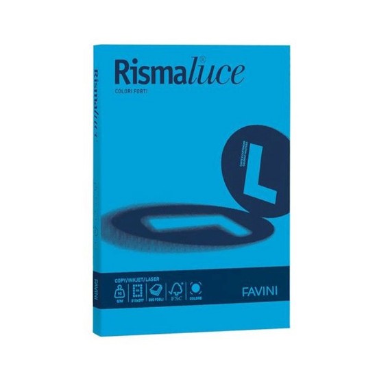 Εικόνα της 125 Φύλλα RISMALUCE 200g/m2 Μπλε 55 - 21x29,7 - A4