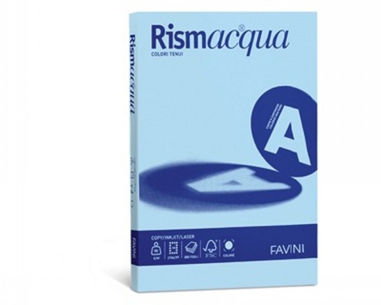 Εικόνα της 125 Φύλλα RISMACQUA 200g/m2 Γαλάζιο 08 - 29,7x42 - A3