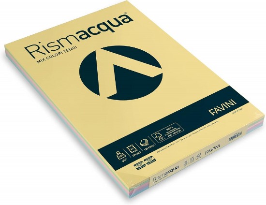 Εικόνα της 125 Φύλλα RISMACQUA 200g/m2 MIX 8 Απαλά χρώματα - 29,7x42 - A3