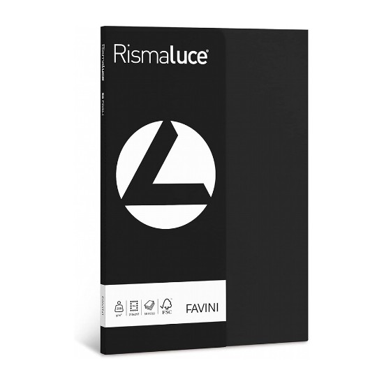 Εικόνα της 50 Φύλλα RISMALUCE 200g/m2 Μαύρο 63 - 21x29,7 - A4