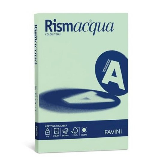 Εικόνα της 50 Φύλλα RISMACQUA 200g/m2 Απαλό Πράσινο 09 - 21x29,7 - A4