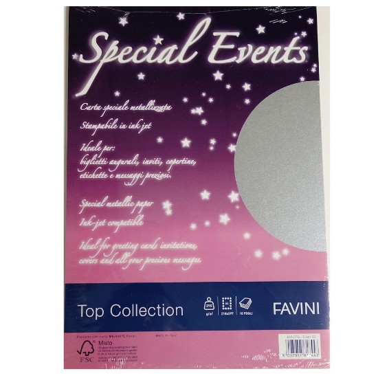 Εικόνα της Σειρά SE - 10 Φύλλα 250g/m2 Ασημί 03 - 21x29,7 - A4