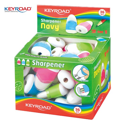 Εικόνα της 36 Ξύστρες με γόμα Navy 3 χρωμ.