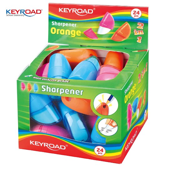 Εικόνα της 24 Ξύστρες με γόμα Orange 3 χρωμ.