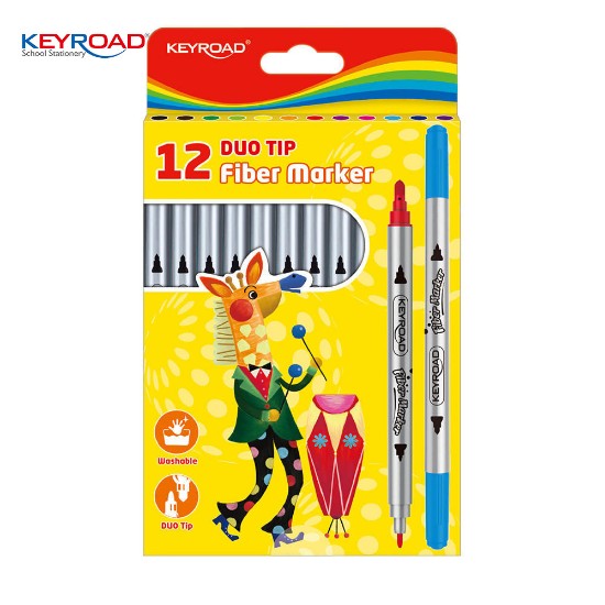 Εικόνα της Σετ Μαρκαδόροι δύο μυτών Φ2.0/Φ4.0 12 χρωμ.