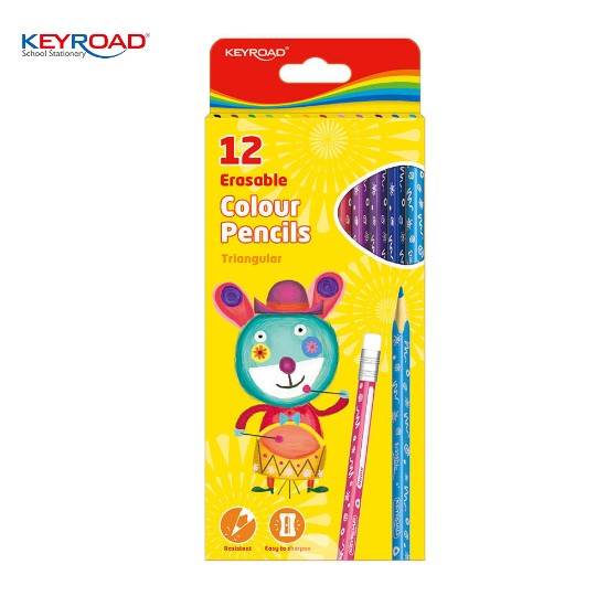 Εικόνα της Σετ Ξυλομπογίες με γόμα 12 χρωμ.