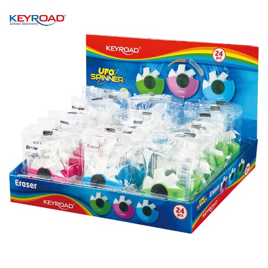 Εικόνα της 24 Γόμες οικολογικές UFO Spinner 3 χρωμ.