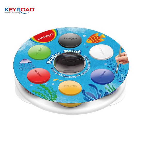 Εικόνα της Σετ Poster Paint (παλέτα, δοχείο, πινέλο, 6x25ml χρωμ.)