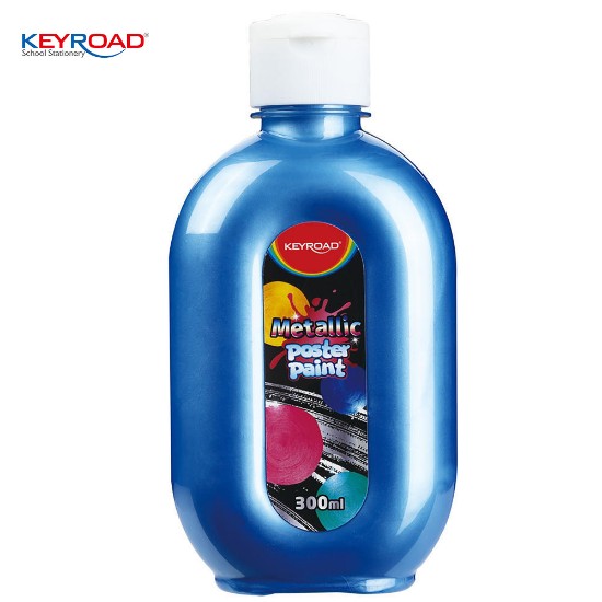 Εικόνα της Μπουκαλάκι Poster Color 300ml metallic μπλε