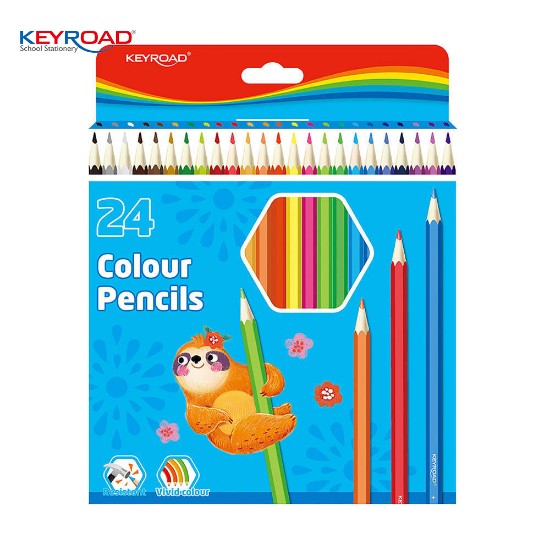 Picture of Set of 24 hexagonal crayons 12 colors