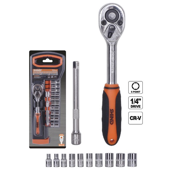 Εικόνα της ΣΕΤ ΚΑΡΥΔΑΚΙΑ 1/4'' 12ΤΕΜ.