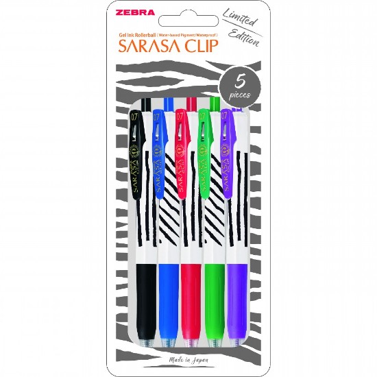 Εικόνα της 5 Στυλό Gel Sarasa Clip Zebra Stripes 0,7 - Mix