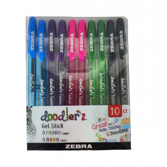 Εικόνα της 10 Στυλό Gel Doodler'z Fashion 1,0 - Mix 5 χρωμάτων