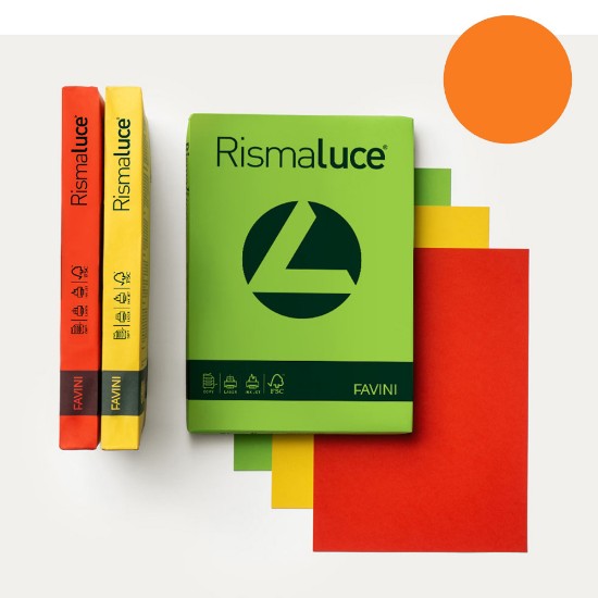 Εικόνα της 125 Φύλλα RISMALUCE 200g/m2 Πορτοκαλί 56 - 29,7x42 - A3