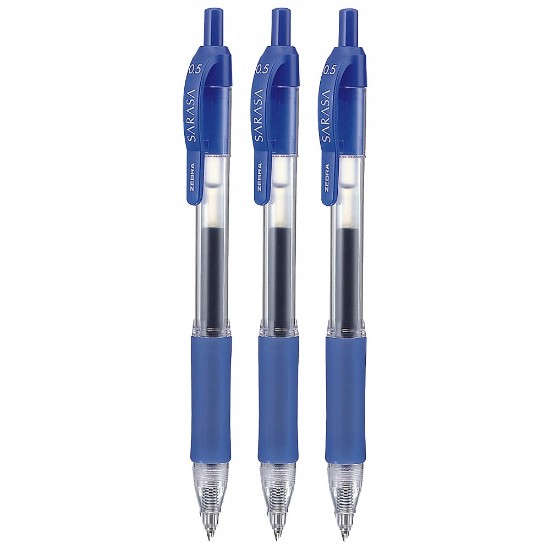 Εικόνα της 3 Στυλό Gel Sarasa Retractable 0,5 - Μπλε