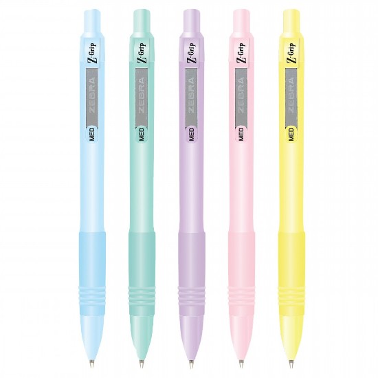 Εικόνα της 5 Στυλό Ball Z-Grip Pastel 1,0mm Mix - μπλε γραφής
