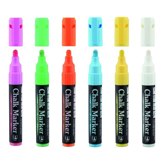 Εικόνα της 6 μαρκαδόροι κιμωλίας