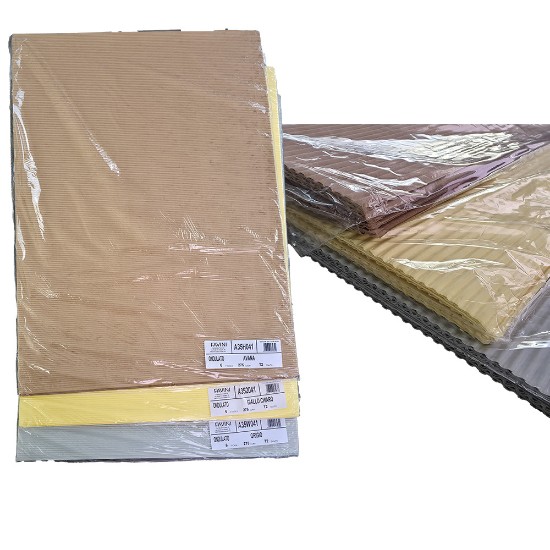 Picture of Cartboards (6) 50x70 Wavy 275g Light Yellow ONDULATO