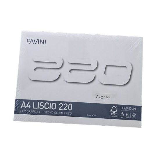 Εικόνα της Μπλοκ FAVINI DISEGNO 20φ 220g Τραχύ λευκό - A4